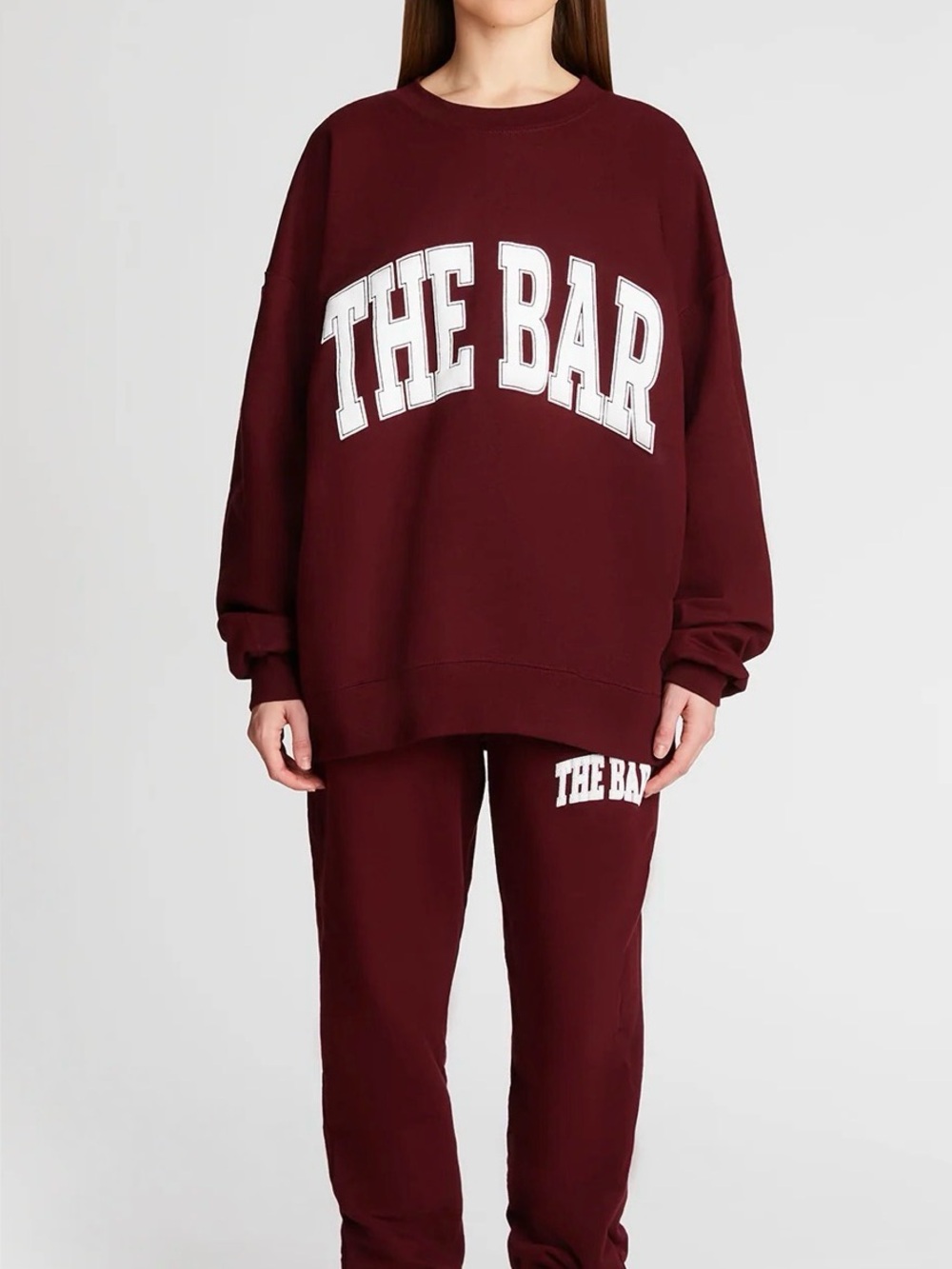 THE BAR Oversized Varsity Crewneck – Size L (Matching Sweatpants in my Shop!)
